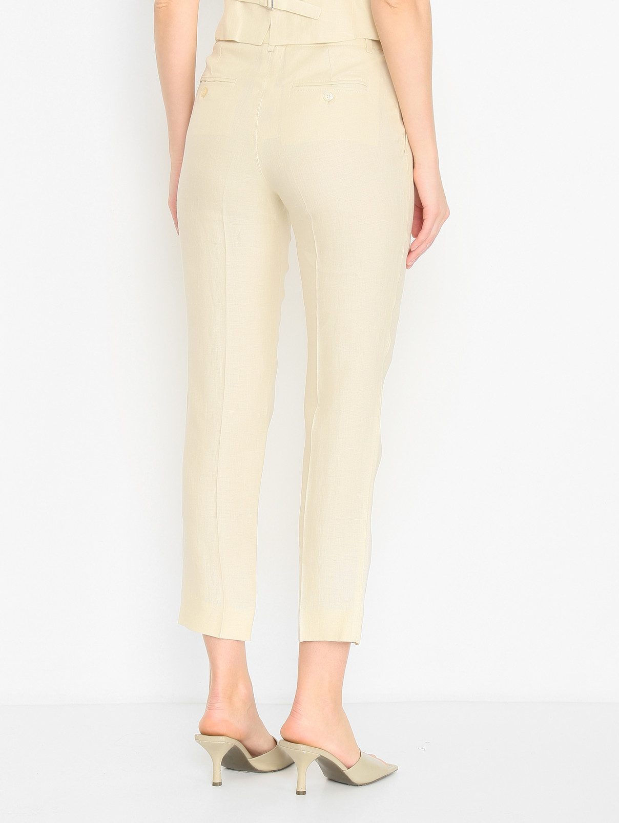 Брюки из льна Weekend Max Mara  –  МодельВерхНиз1  – Цвет:  Бежевый