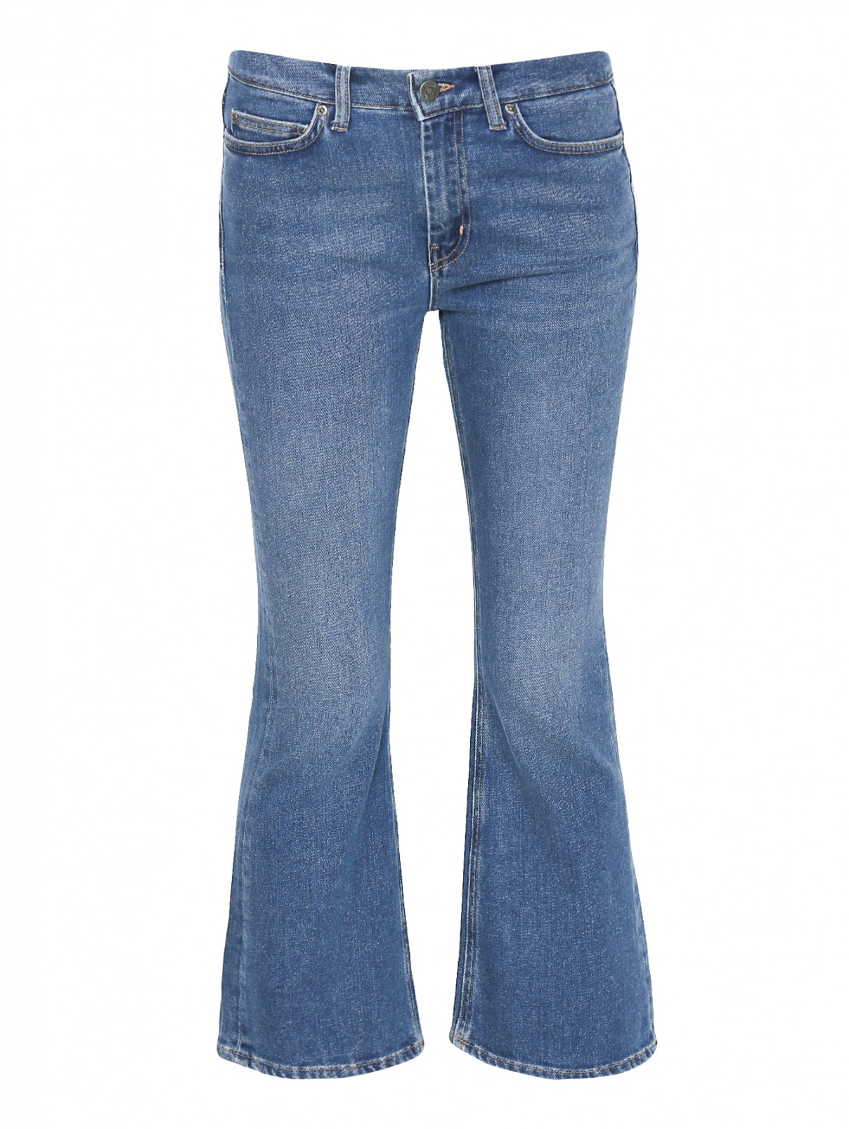 Укороченные джинсы расклешенного кроя M.i.h Jeans  –  Общий вид  – Цвет:  Синий
