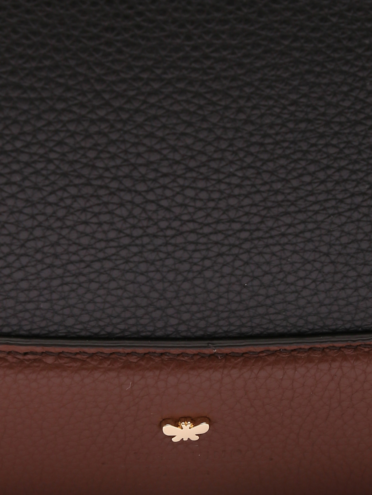 Комбинированная сумка из кожи Weekend Max Mara  –  Деталь  – Цвет:  Черный