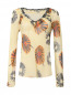 Блуза из шелка с цветочным узором Alberta Ferretti  –  Общий вид