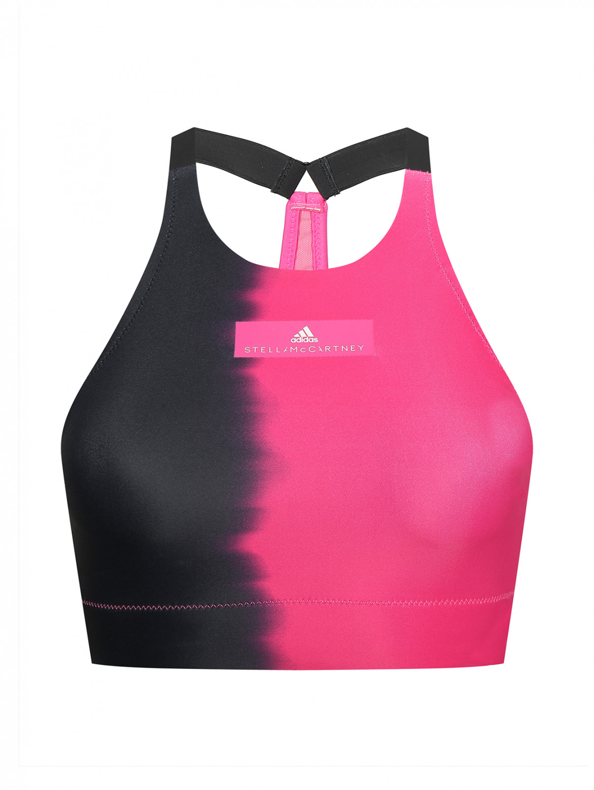 Купальник верх с логотипом adidas by Stella McCartney  –  Общий вид  – Цвет:  Розовый