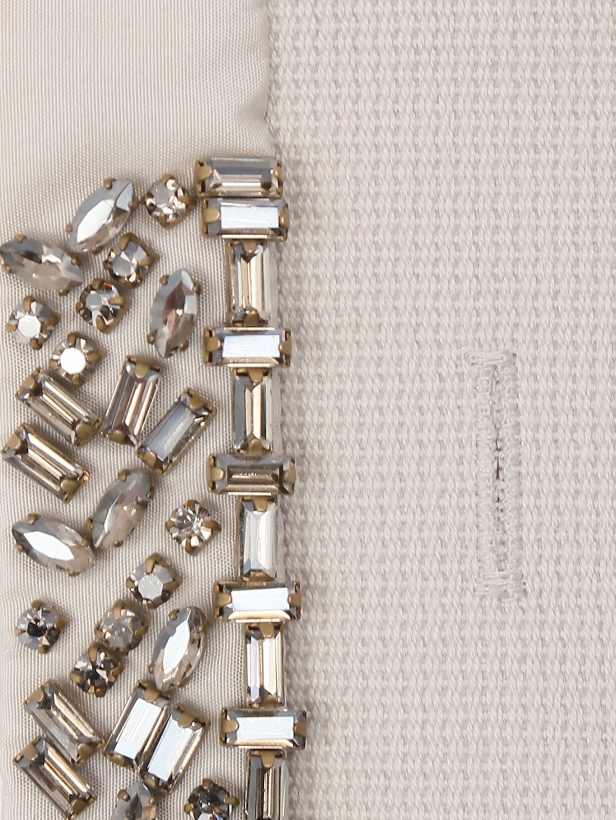 Воротник из текстиля декорированный кристаллами Max Mara  –  Деталь1  – Цвет:  Серый