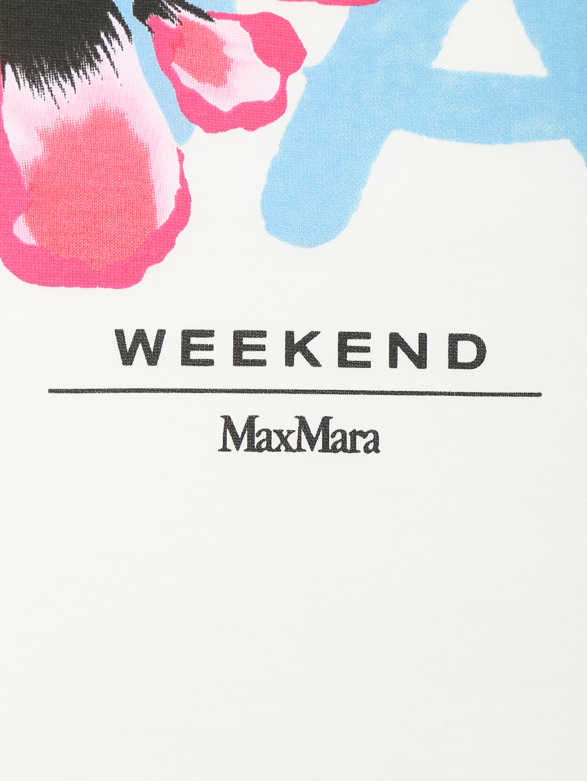 Футболка с принтом Weekend Max Mara  –  Деталь  – Цвет:  Белый