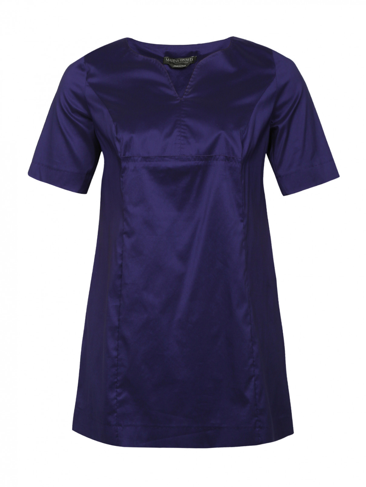 Блуза из хлопка Marina Rinaldi  –  Общий вид  – Цвет:  Фиолетовый