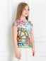 Блуза из шелка с цветочным узором Dolce & Gabbana  –  Модель Верх-Низ