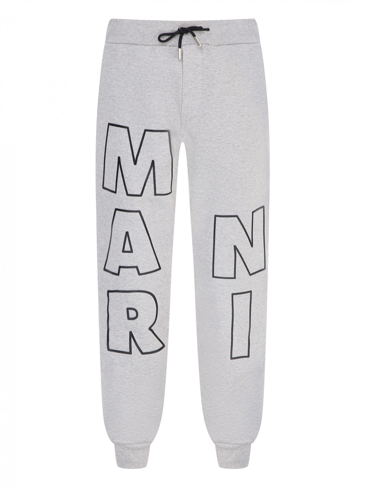 Трикотажные брюки с манжетами Marni  –  Общий вид  – Цвет:  Серый