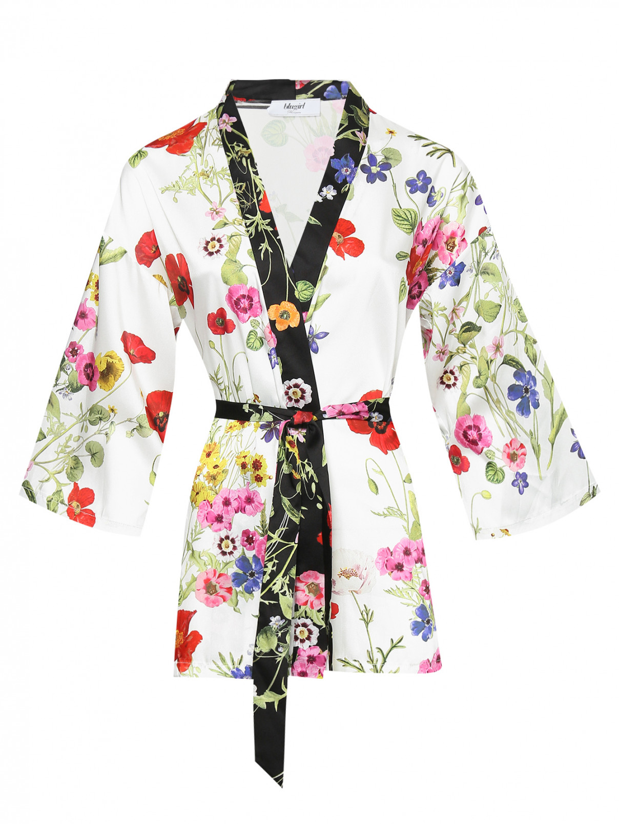 Удлиненная блуза с узором Blugirl  –  Общий вид  – Цвет:  Узор