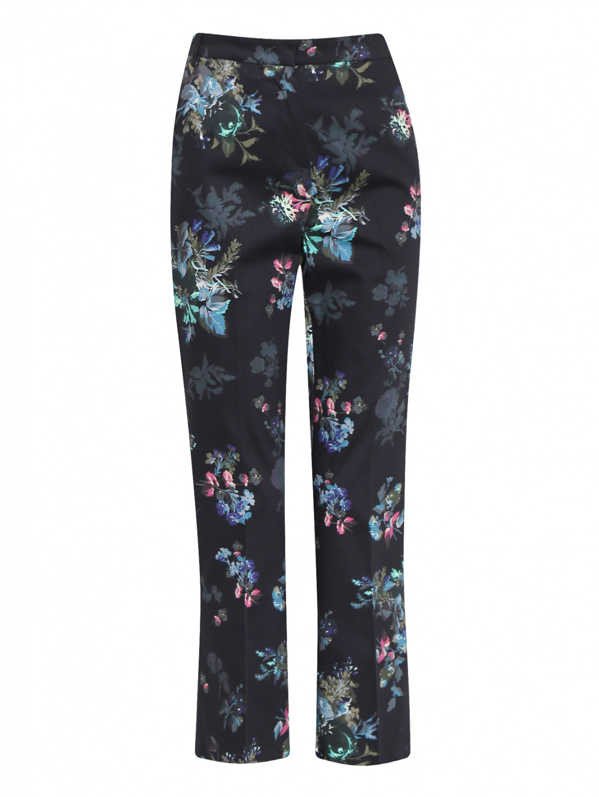 Укороченные брюки из хлопка с узором Max&Co  –  Общий вид  – Цвет:  Узор