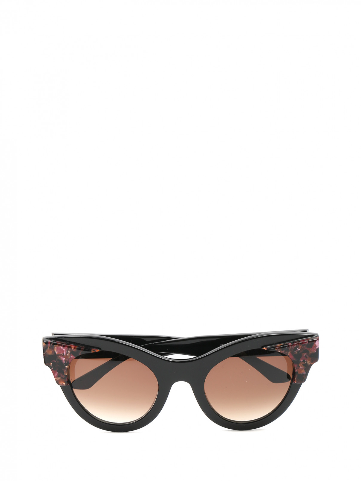 Cолнцезащитные очки с контрастной отделкой Thierry Lasry  –  Общий вид  – Цвет:  Черный