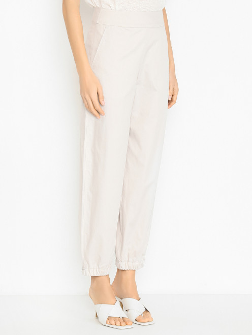 Брюки из хлопка с карманами Max Mara - МодельВерхНиз