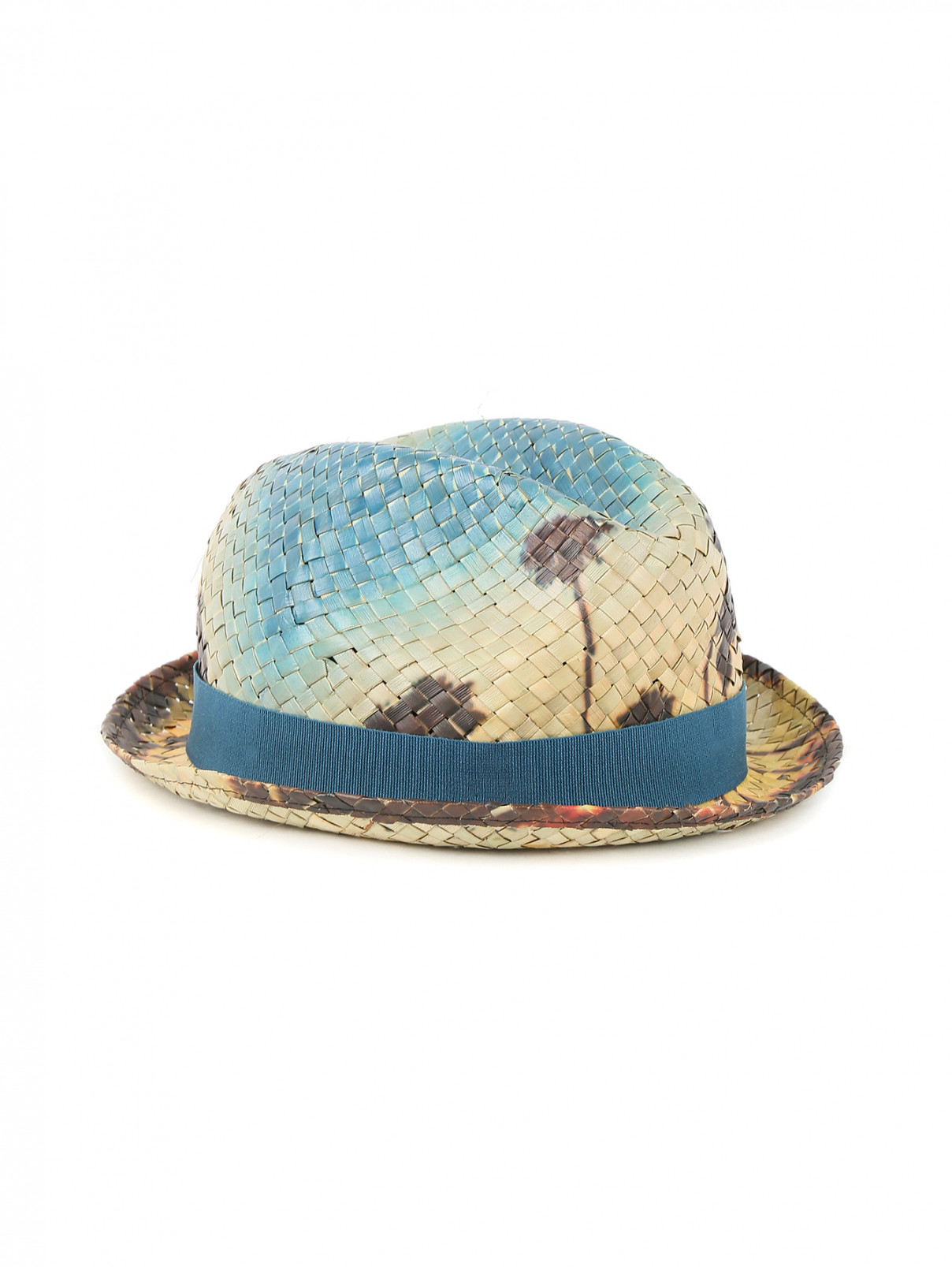 Шляпа из соломы с узором Paul Smith  –  Общий вид  – Цвет:  Узор