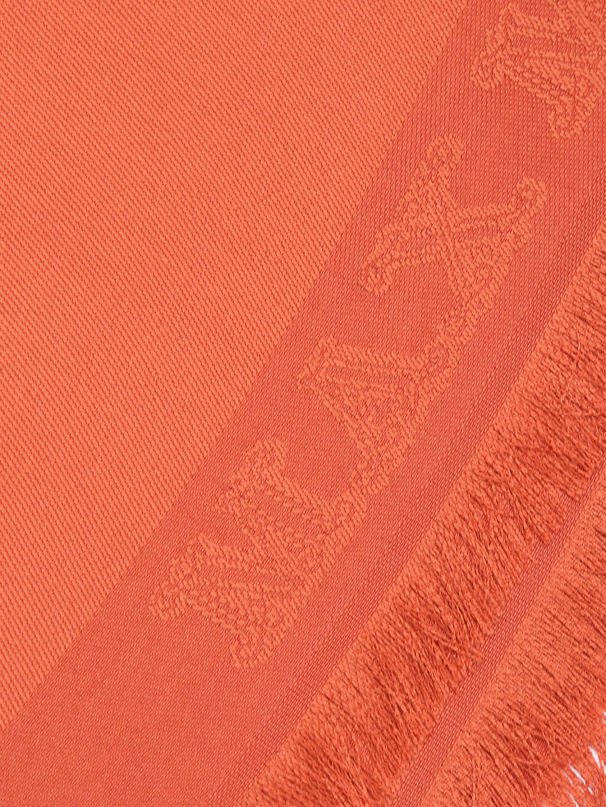 Шарф из шелка с логотипом Max Mara  –  Деталь  – Цвет:  Оранжевый