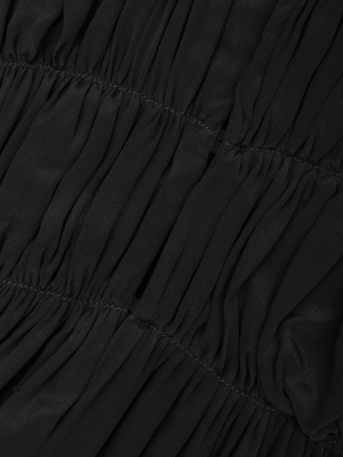 Однотонное платье с вырезом и завязками - Деталь1