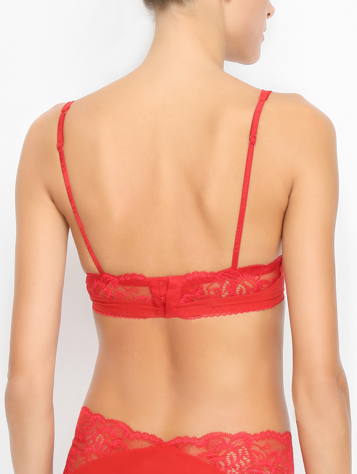 Бюстгальтер декорированный вышивкой La Perla  –  МодельВерхНиз1  – Цвет:  Красный