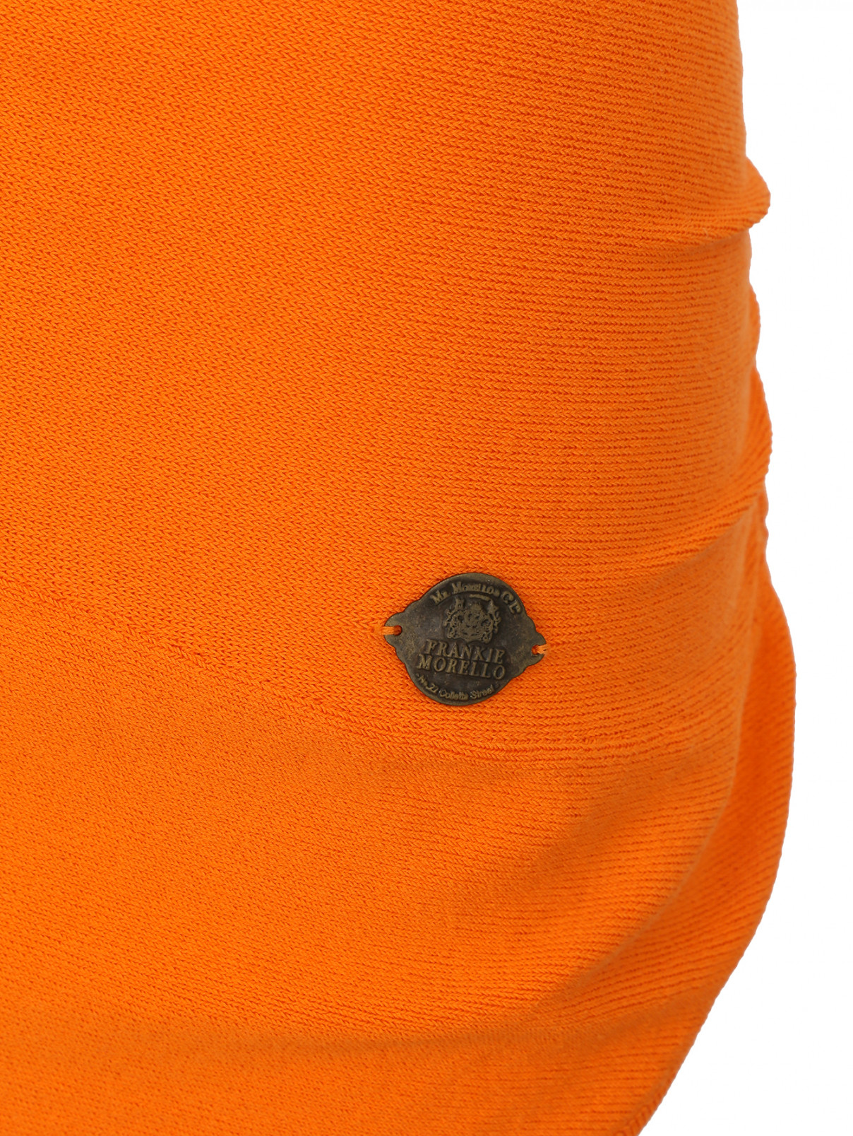Асимметричный топ из смешанного хлопка Frankie Morello  –  Деталь1  – Цвет:  Оранжевый
