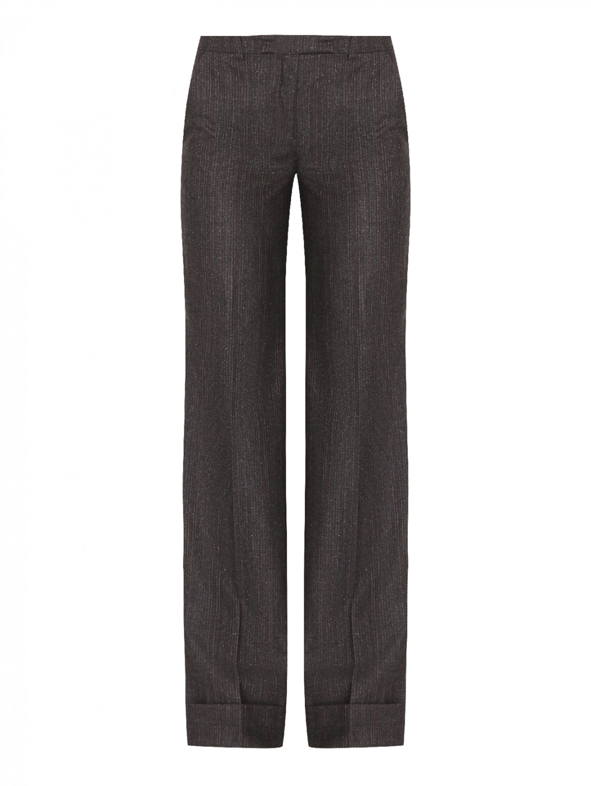 Широкие брюки из смесовой шерсти Kenzo  –  Общий вид  – Цвет:  Коричневый