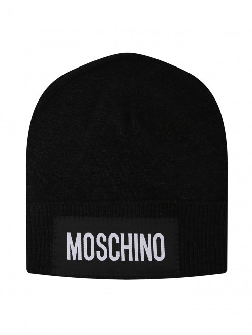 Шапка из смешанного кашемира с логотипом Moschino - Общий вид
