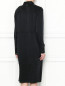 Платье-миди из шелка прямого кроя с карманами Calvin Klein  –  МодельВерхНиз1