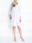 Платье-мини из шелка свободного кроя с контрастной отделкой Dorothee Schumacher  –  МодельОбщийВид