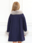 Пальто из шерсти с отделкой из меха лисы Baby Dior  –  Модель Верх-Низ1
