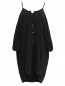 Платье из шелка асимметричного кроя с боковыми карманами Maison Margiela  –  Общий вид