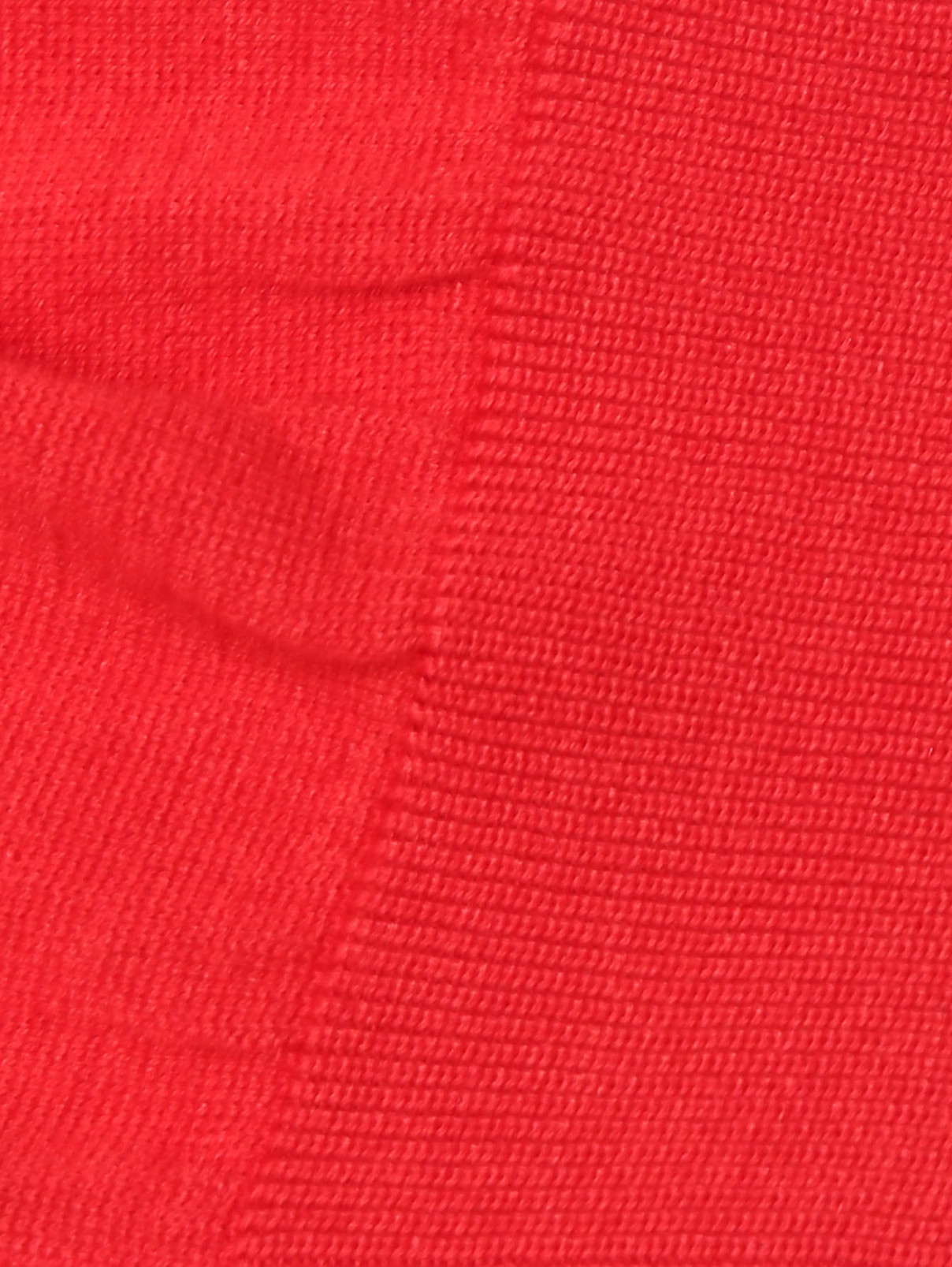 Джемпер из шерсти и шелка с V-образным вырезом Piacenza Cashmere  –  Деталь  – Цвет:  Красный