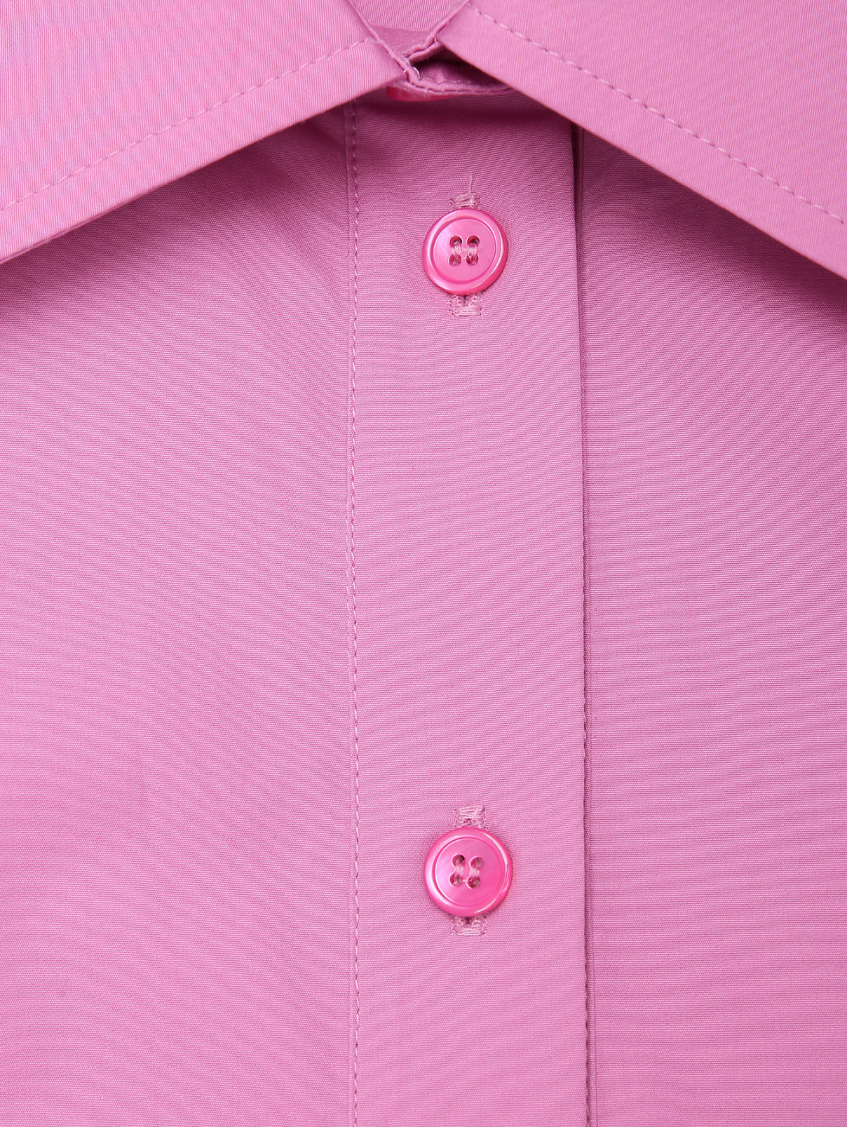 Платье-рубашка из хлопка Nina Ricci  –  Деталь  – Цвет:  Розовый