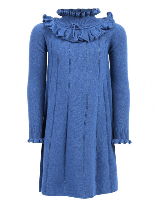 Платье свободного кроя с ажурным воротом MiMiSol - Общий вид