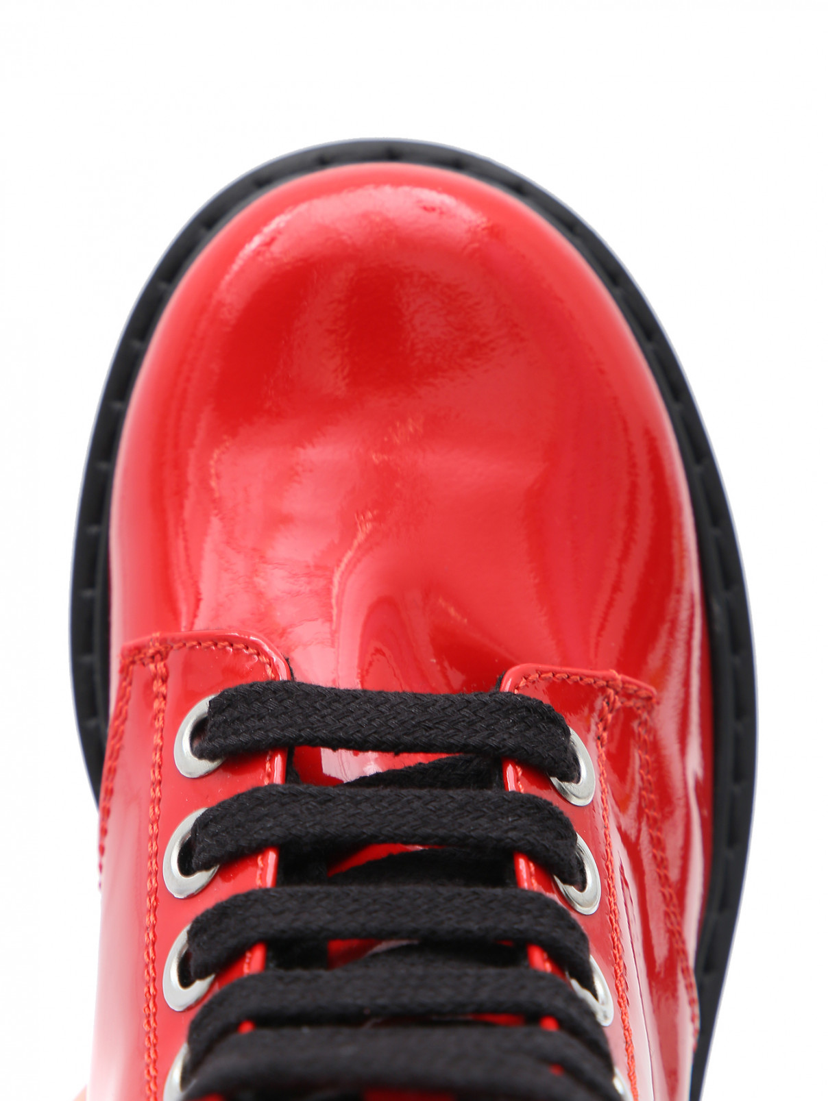 Высокие ботинки со стразами Moschino  –  Обтравка3  – Цвет:  Красный