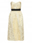 Платье шелковое, со сборкой на талии Rhea Costa  –  Общий вид