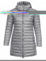 Пуховая стеганая куртка с узором  и капюшоном Max&Co  –  Общий вид