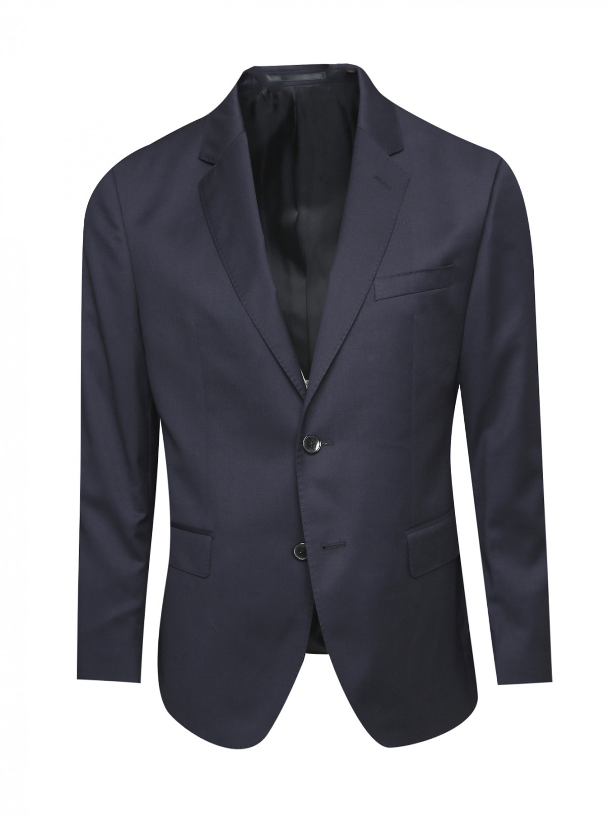 Пиджак из шерсти Boss  –  Общий вид  – Цвет:  Синий