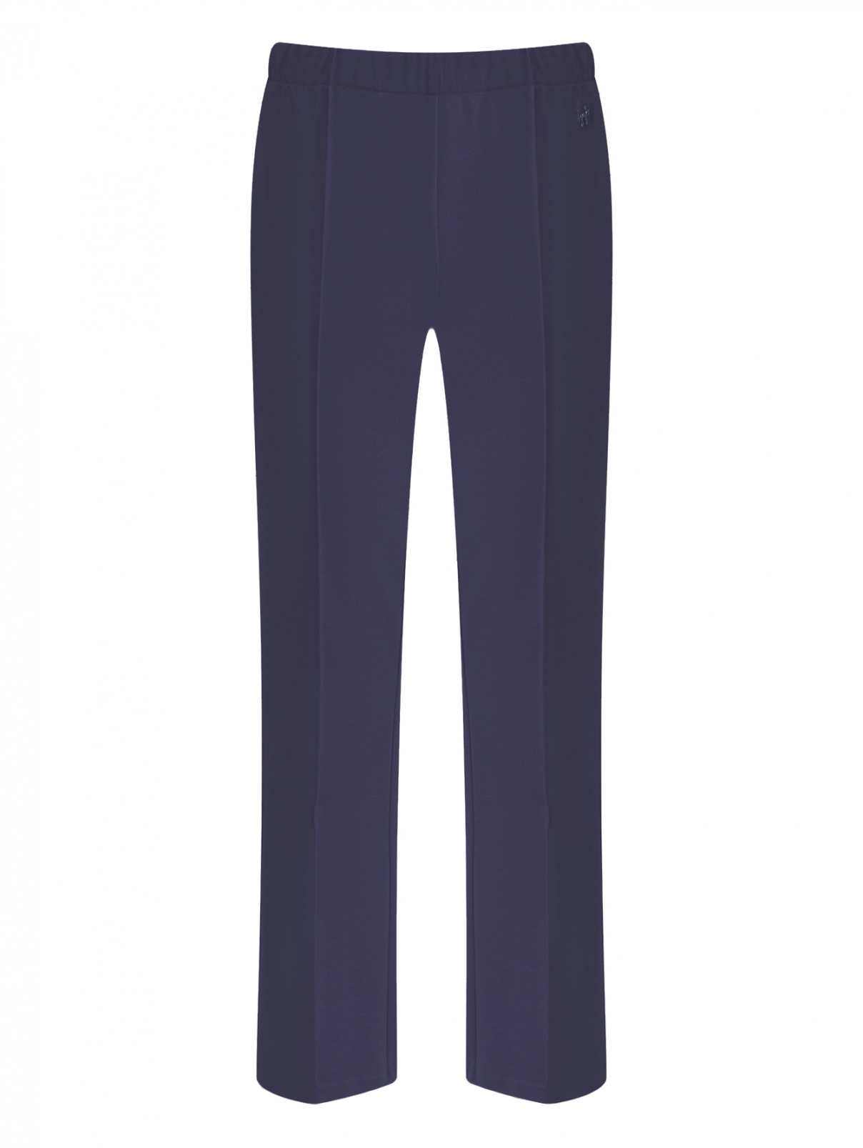 Трикотажные брюки на резинке Il Gufo  –  Общий вид  – Цвет:  Синий
