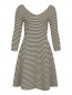 Трикотажное  платье-мини с узором "полоска" Max&Co  –  Общий вид