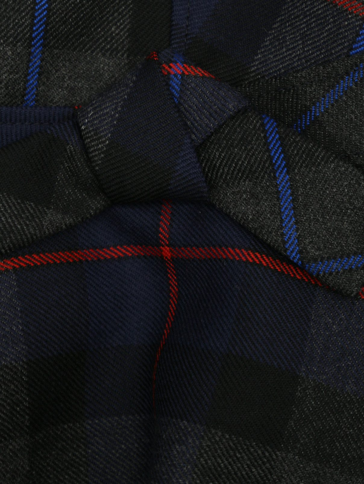 Юбка из шерсти в клетку с воланом Aletta Couture  –  Деталь1  – Цвет:  Серый