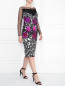 Платье с цветочным узором и полупрозрачными рукавами Marina Rinaldi  –  МодельОбщийВид