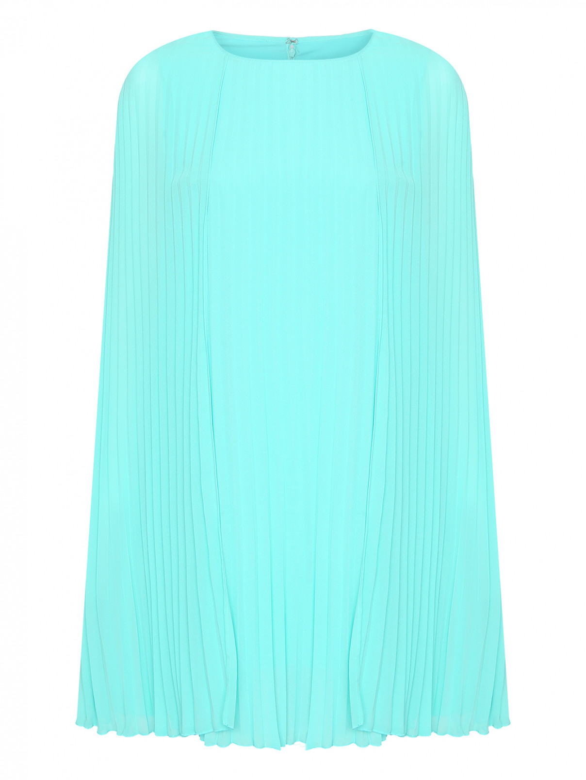Платье-кейп из плиссированной ткани Essentiel Antwerp  –  Общий вид  – Цвет:  Зеленый