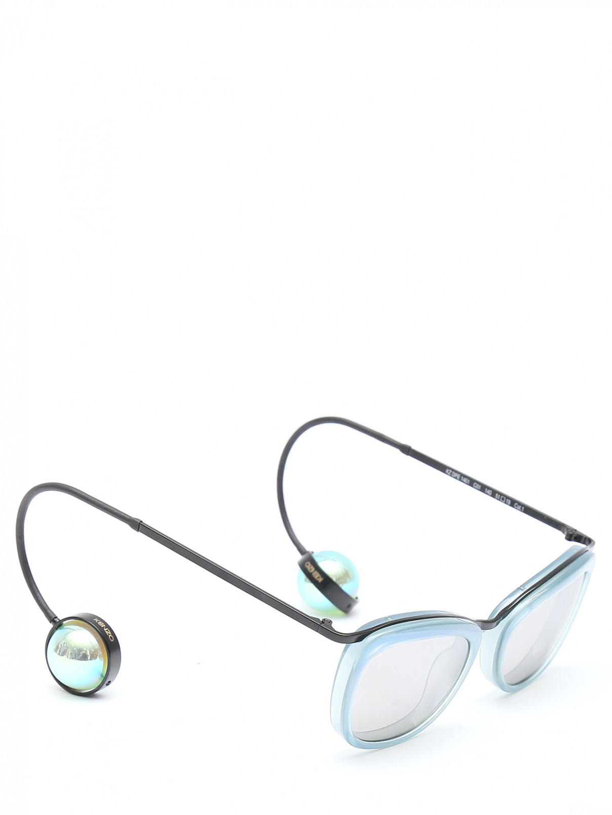 Солнцезащитные очки с декоративными дужками Kenzo  –  Обтравка1  – Цвет:  Синий