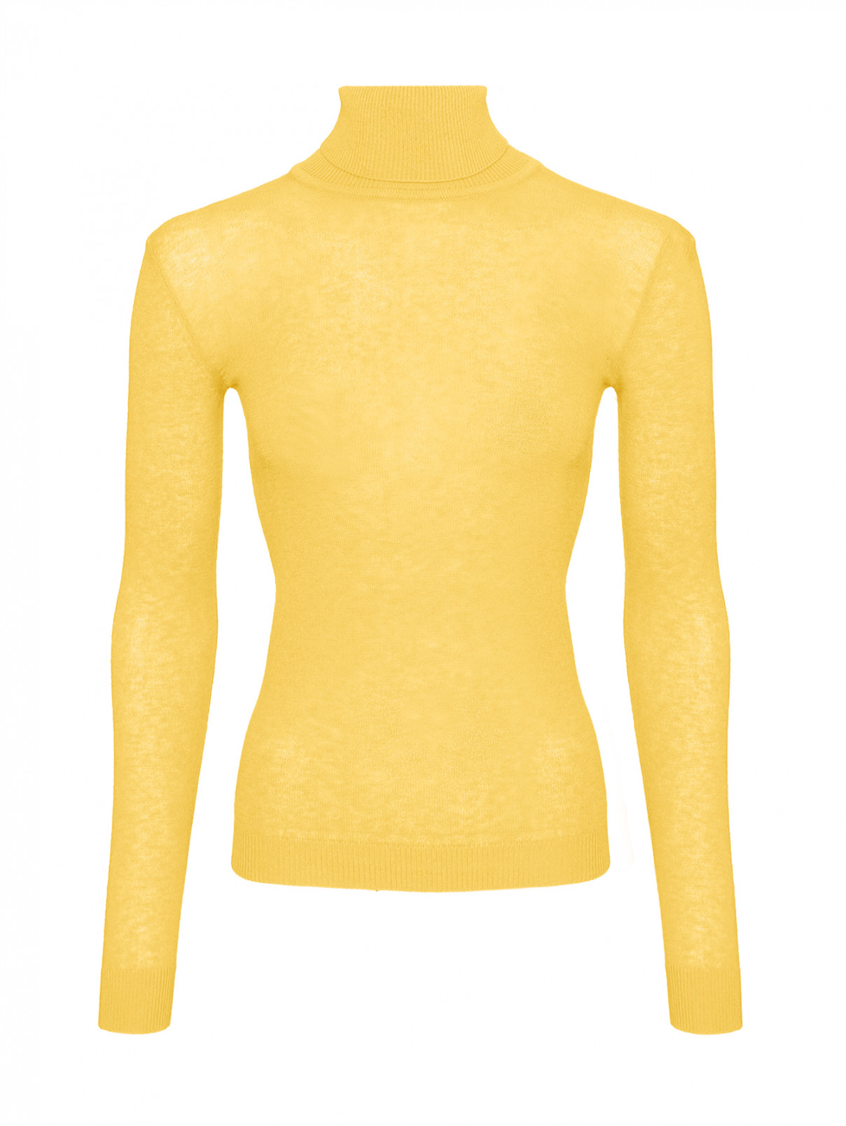 Водолазка из смесовой шерсти Ermanno Firenze  –  Общий вид  – Цвет:  Желтый