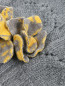 Шапка из шерсти ажурной вязки с цветочным декором MiMiSol  –  Деталь1