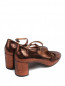 Туфли из кожи металлик на устойчивом каблуке L'Autre Chose  –  Обтравка2