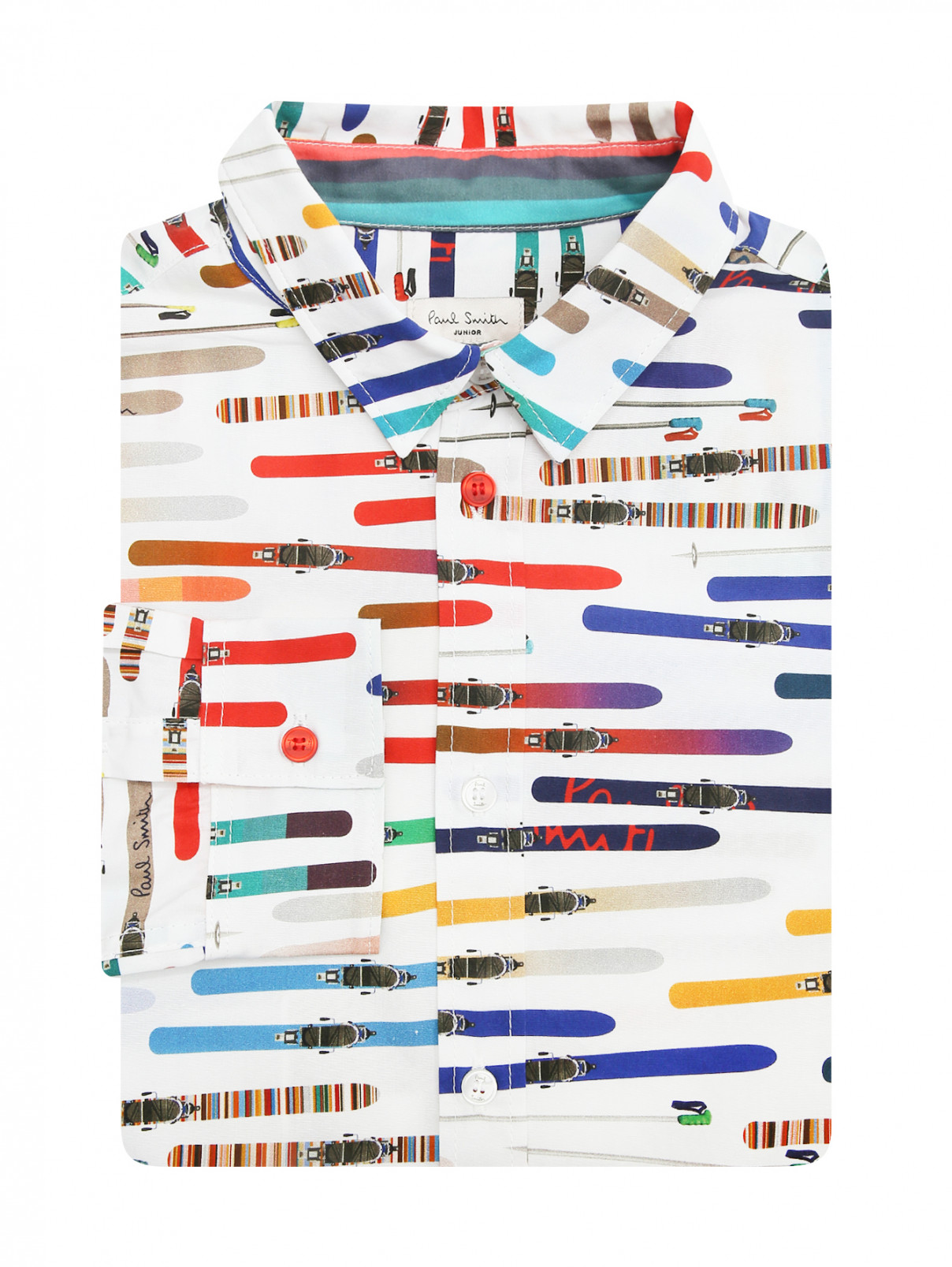 Рубашка с узором из хлопка Paul Smith  –  Общий вид  – Цвет:  Узор