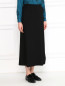 Трикотажная юбка-макси с вырезом LNA  –  Модель Верх-Низ