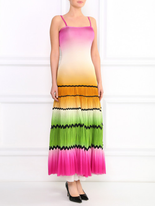 Платье-миди с расклешенной юбкой  Jean Paul Gaultier - Модель Верх-Низ