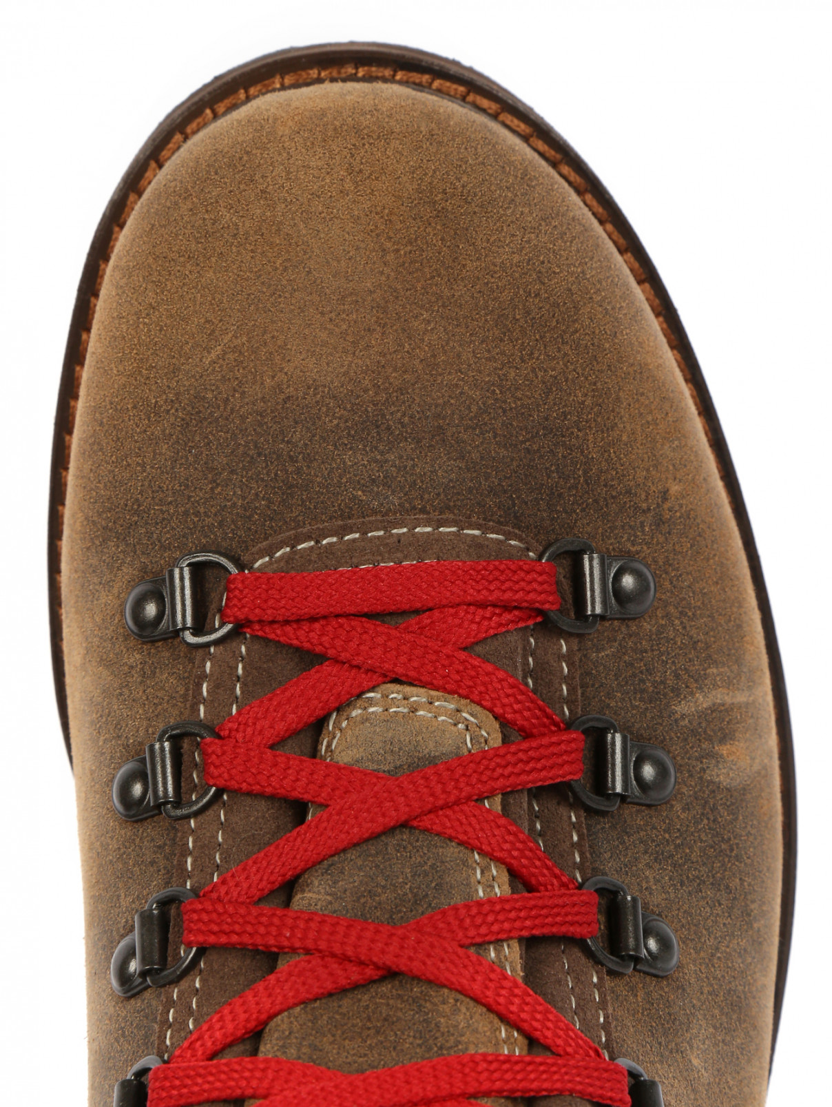 Ботинки из кожи с контрастной шнуровкой BOSCO  –  Обтравка3  – Цвет:  Коричневый
