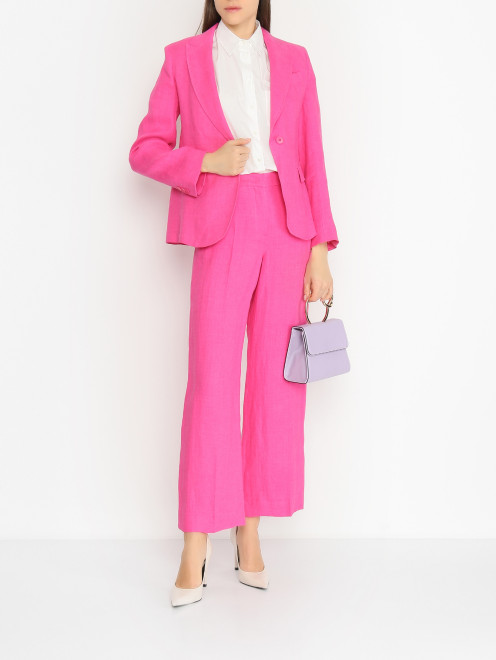 Брюки из льна широкого кроя Weekend Max Mara - МодельОбщийВид