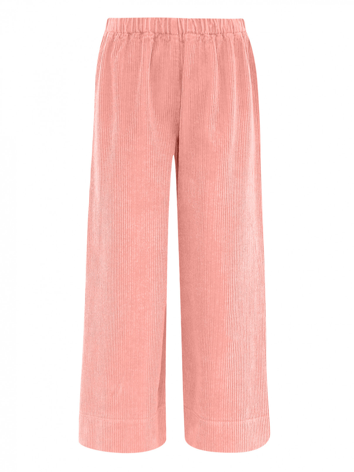 Вельветовые брюки из хлопка Il Gufo  –  Общий вид  – Цвет:  Розовый