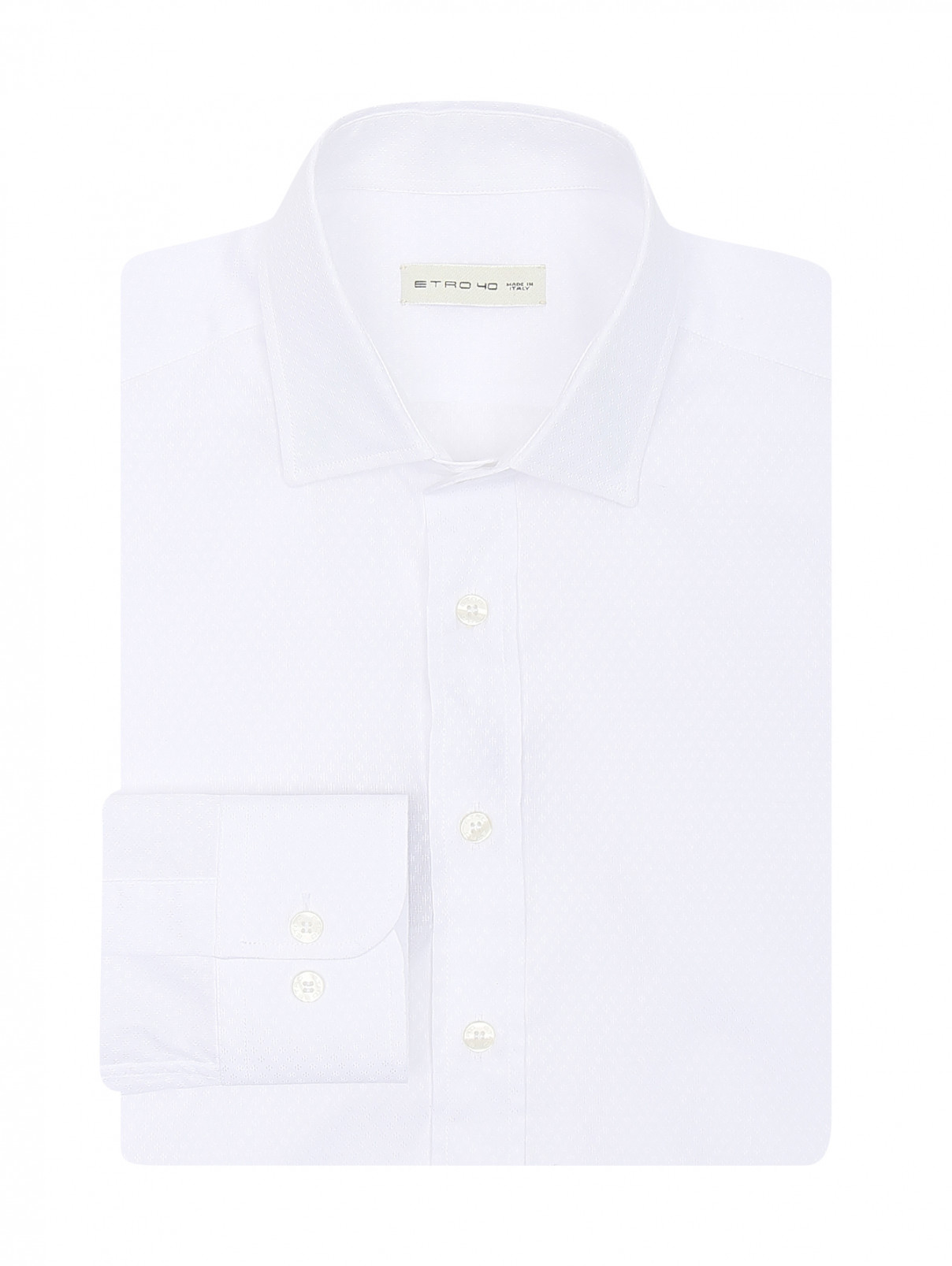 Рубашка из хлопка Etro  –  Общий вид  – Цвет:  Белый