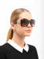 Солнцезащитные очки "стрекоза" в пластиковой оправе с декоративными дужками BVLGARI  –  Модель Общий вид