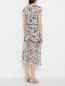 Платье из шелка с цветочным узором Markus Lupfer  –  МодельВерхНиз1
